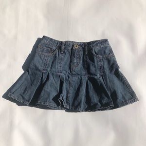 y2k pleated jean skirt